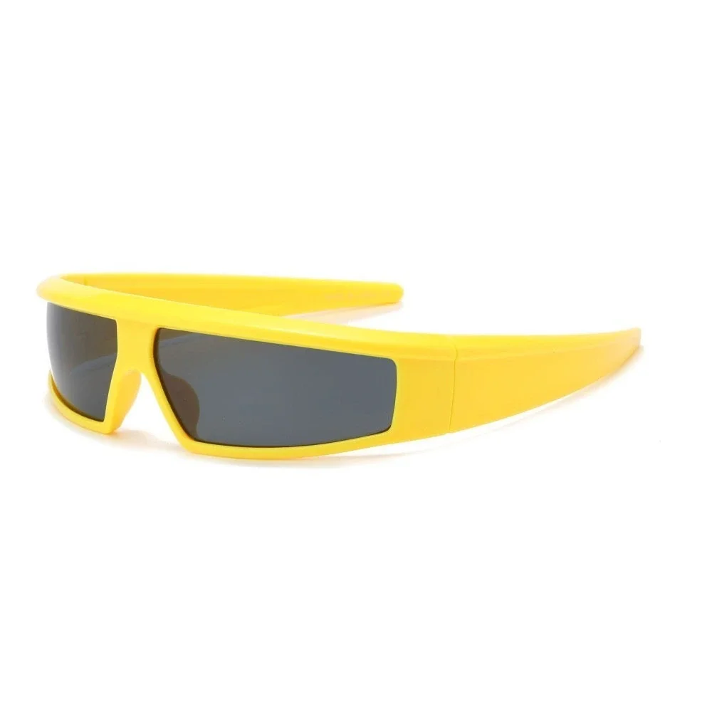 Men Sunglasses Cyberpunk Rave Techno Sporty Neon Edgy Techwear Festival Clubwear